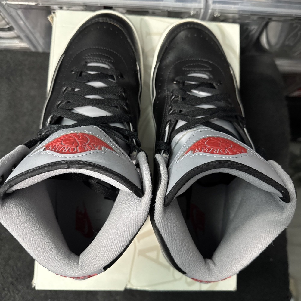 Nike Air Jordan 2 Retro Black Cement Men's Size 9 DR8884-001 Shoes w/ Box - Picture 6 of 9